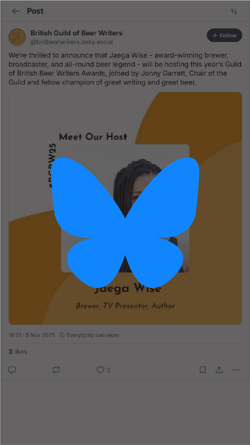 BlueSky Post for the British Guild of Beer Writers